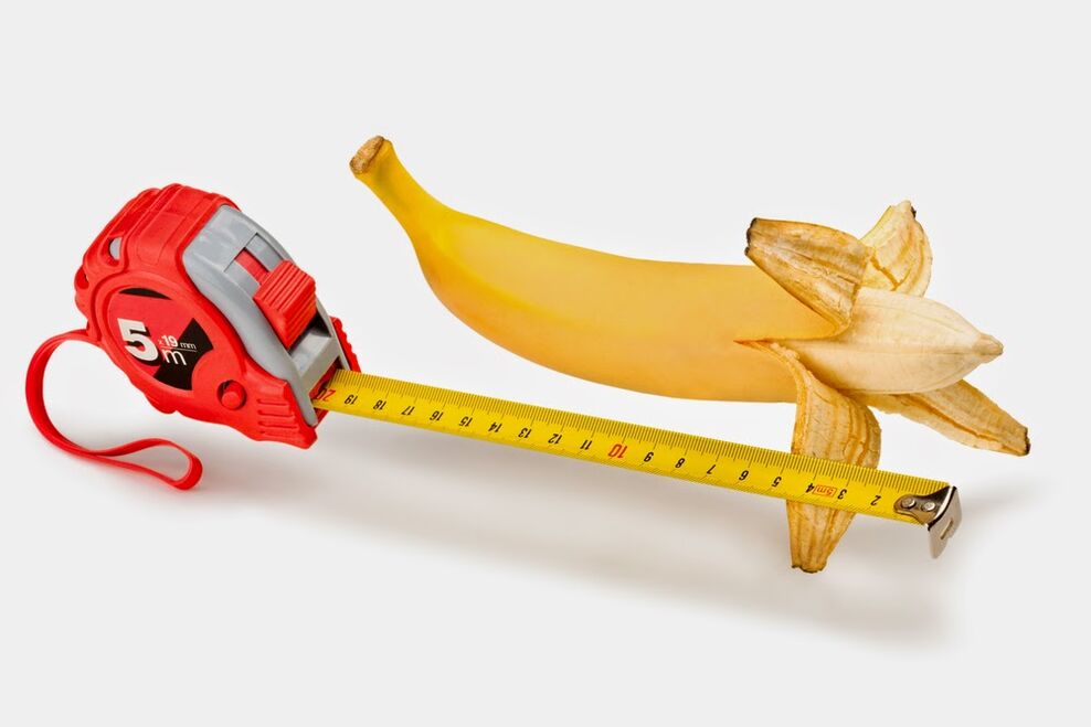 banana i centimetar simboliziraju povećanje penisa